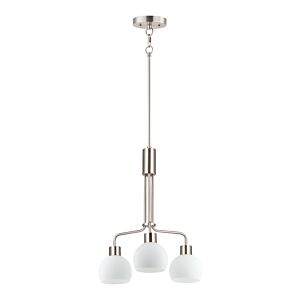 Coraline Three Light Chandelier in Satin Nickel by Maxim