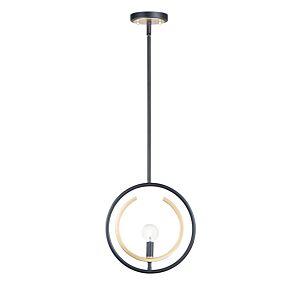 Clip  Mini Pendant Semi Flush Mount in Black   Gold by Maxim