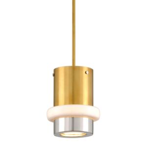 Beckenham  Pendant in Vintage Polished Brass And Nickel by Corbett Lighting