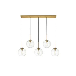 BAXTER 5-Light Pendant in Brass