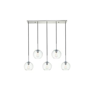 BAXTER 5-Light Pendant in Chrome