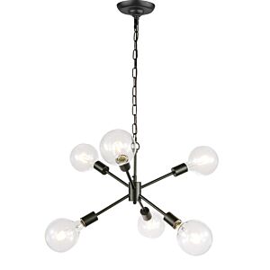 Nolan 6-Light Pendant in Black