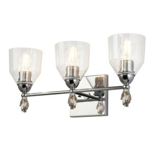 Felice 3-Light Bathroom Vanity Light in Polished Chrome