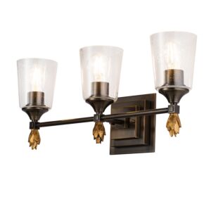 Vetiver 3-Light Bathroom Vanity Light in Dark Bronze