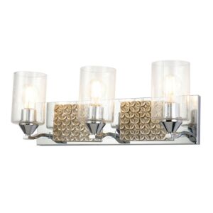 Arcadia 3-Light Bathroom Vanity Light in Polished Chrome