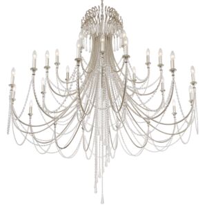 Arcadia 28 Light Chandelier in Antique Silver by Crystorama