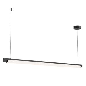 Keel LED Pendant in Satin Black by Sonneman