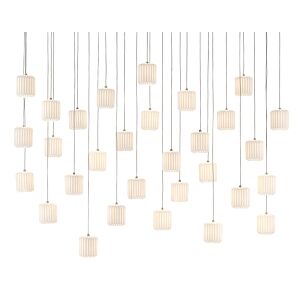 Dove 30 Light Pendant in White by Currey and Company