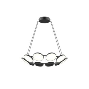 Novel LED Chandelier in Black by Kuzco Lighting