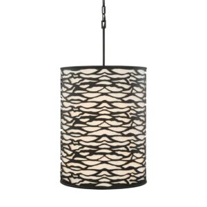 Kato Six Light Pendant in Carbon Black by Varaluz