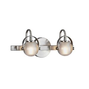 Fusion  Bathroom Bathroom Vanity Light in Brushed Nickel by Justice Designs