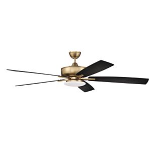 Super Pro 112 60"Ceiling Fan in Satin Brass by Craftmade