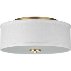 Inspire 2-Light Semi-Flush Mount in Satin Brass