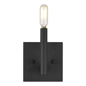 Vector 1-Light Wall with Bathroom Vanity Light Sconce in Midnight Black