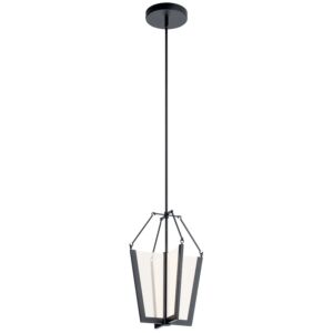 Calters LED Pendant in Black by Kichler