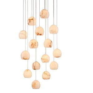 Lazio  Pendant in White by Currey and Company