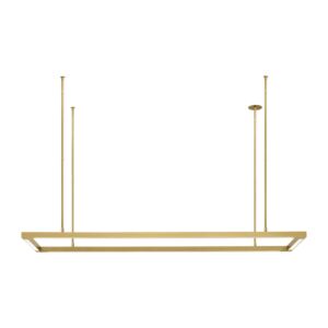 Stagger 1-Light LED Linear Suspension in Natural Brass