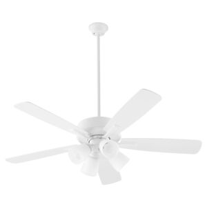 Ovation 4-Light 52" Hanging Ceiling Fan in Studio White