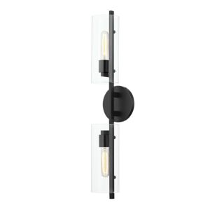 Ariel Two Light Wall Sconce in Soft Black by Mitzi