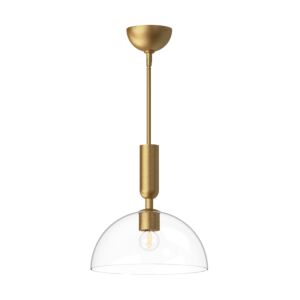 Jude 1-Light Pendant in Brushed Gold with Clear Glass