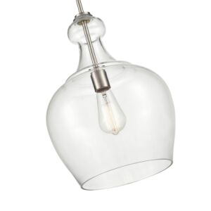 Corra One Light Pendant in Brushed Nickel by Millennium