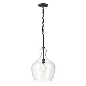 Corra One Light Pendant in Matte Black by Millennium