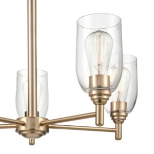 Arlett Five Light Chandelier in Modern Gold by Millennium