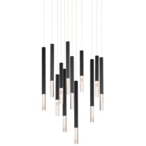 Diaphane LED Pendant in Black by ET2