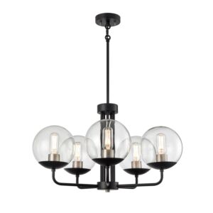 Mackenzie Delta 5-Light Chandelier in Multiple Finishes and Ebony