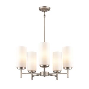 Manitou 5-Light Chandelier in Buffed Nickel