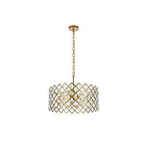 Lyla 5-Light Pendant in Brass