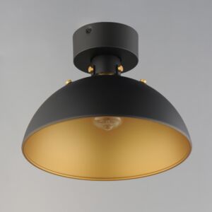 Dawn One Light Flush Mount in Antique Brass   Black by Maxim