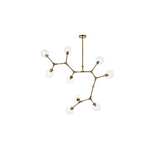 Cavoli 9-Light Chandelier in Brass