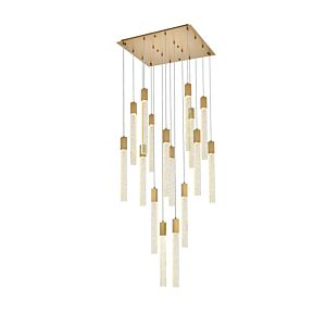 Weston 16-Light Pendant in Satin Gold