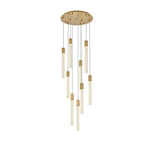 Weston 9-Light Pendant in Satin Gold