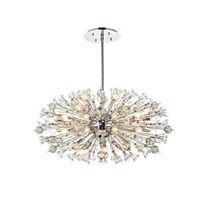 Vera 38-Light 3Pendant in Chrome