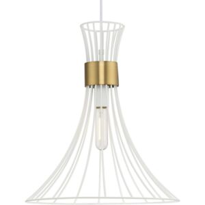 Lorin 1-Light Pendant in Satin White