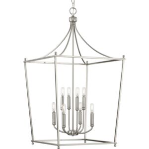 Parkhurst 8-Light Foyer Chandelier in Brushed Nickel