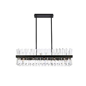 Serephina 24-Light Chandelier in Black