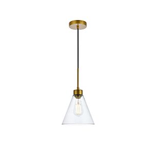 Mera 1-Light Pendant in Brass