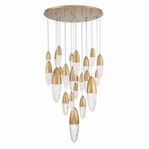 Ecrou  Chandelier in Gold by Eurofase