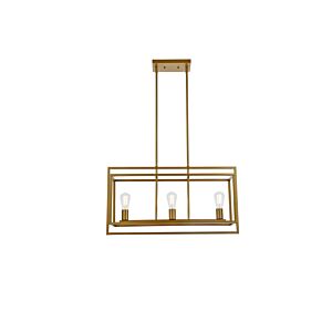 Voir 3-Light Pendant in Brass