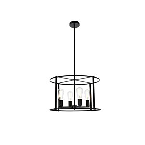 Agnys 4-Light Pendant in Black