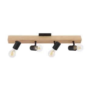 Kingswood Four Light Track Light in Brown, Black by Eglo USA