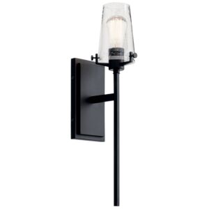 Alton 1-Light Wall Sconce in Black