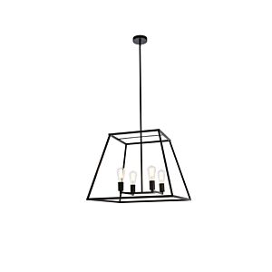 Declan 4-Light Pendant in Black