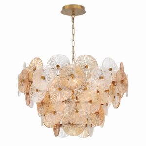 Sue Anne  Chandelier in Plated Brass by Eurofase