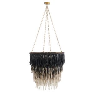 Lizzy Five Light Chandelier in Black, White and Gray by Arteriors