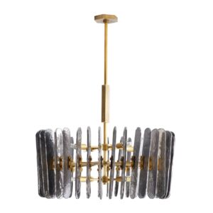 Klaus Eight Light Chandelier in Smoke by Arteriors