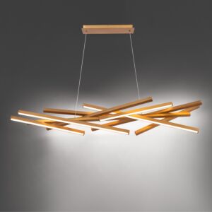 Parallax 8-Light LED Chandelier in Aged Brass